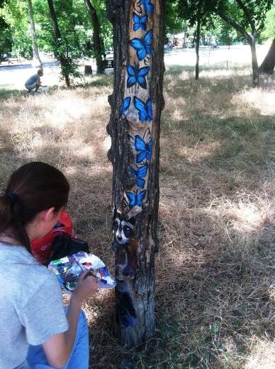 В парке Шевченко появились необычные деревья