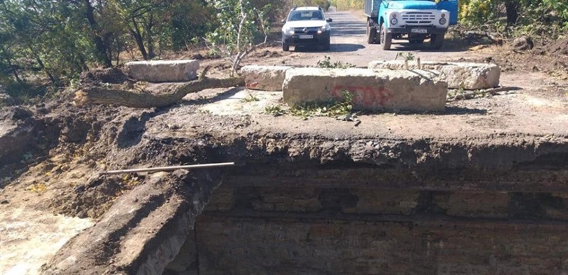 В Болградском районе начали восстанавливать разрушенный во время стихии мост