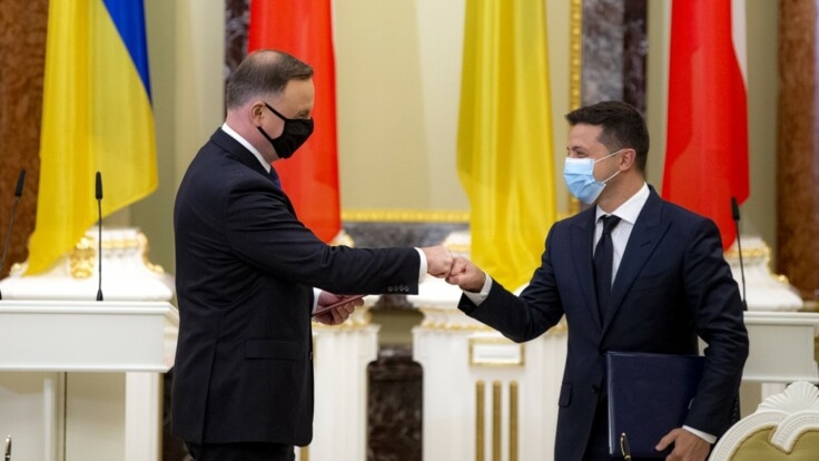 Президенты Украины и Польши обсуждают сотрудничество между портами Одессы и Гданська