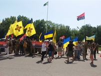 Под стенами ОГА митинговали бойцы-добровольцы АТО