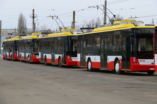 В Одессу прибыли пять новых троллейбусов