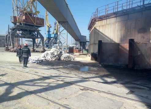   На территории Черноморского порта произошел пожар 