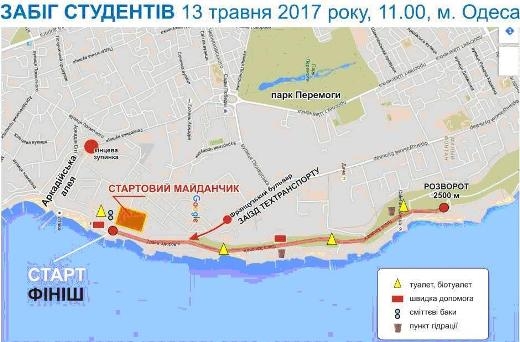 В Одессе состоится Всеукраинский «Забег студентов»