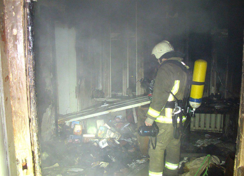 В Одессе горела квартира трехэтажного дома