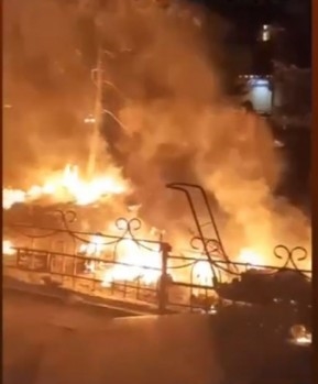 НА  поселке Котовского ночью горел стихийный рынок