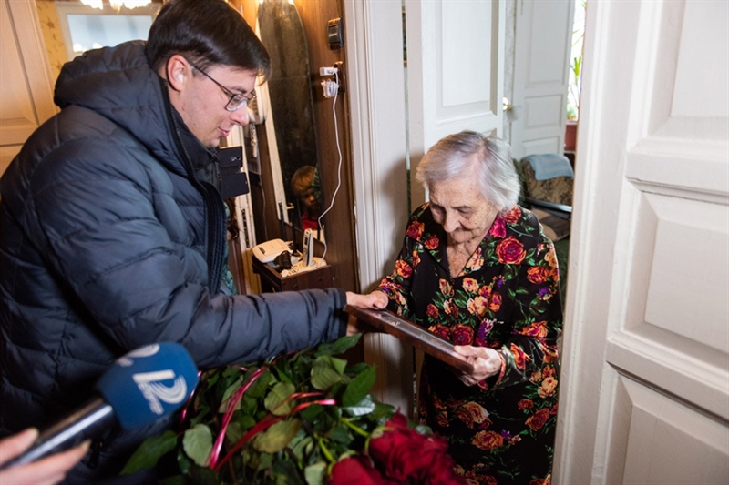 Одесситка Антонина Соболева принимала поздравления со 100-летием