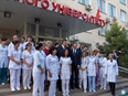 Президент Виктор Янукович в Одессе, 24.10.2012 - Визит в клинику ОНМедУ 