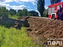 В Одесской области перевернулся автомобиль с пьяным водителем 