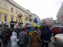 По дороге к одесской ОГА колонна протестующих значительно сократилась ФОТО ОБНОВЛЕНО