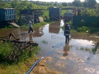 В Одесской области спасали дома от подтопления