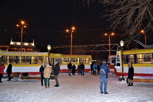 В Одессе прошел Рождественский парад трамваев 